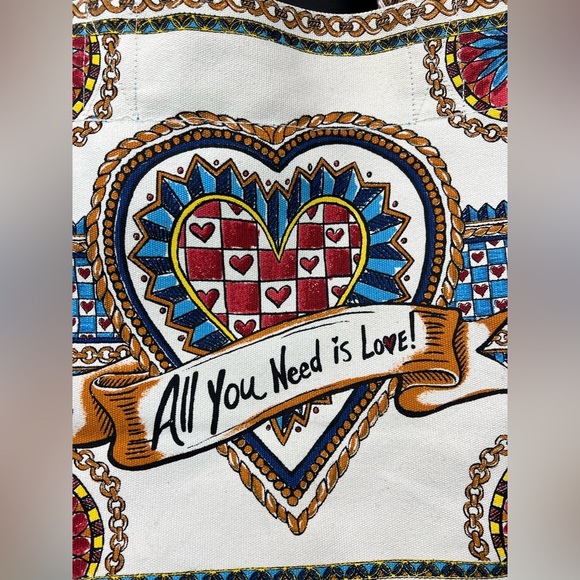 Brighton NWOT Limited Edition Believe In Love Canvas Tote Bag - Picture 3 of 15